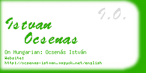 istvan ocsenas business card