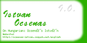 istvan ocsenas business card